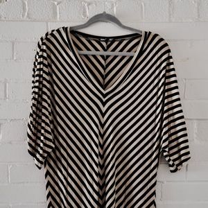 Cable&Gauge Stretchy Blouse Stripes XL